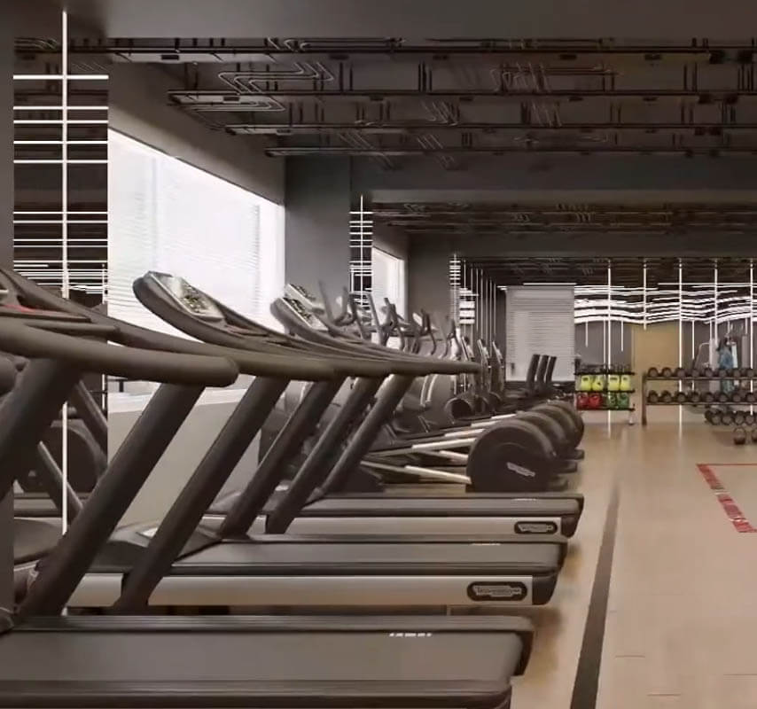 Well-equipped gym & fitness zone
